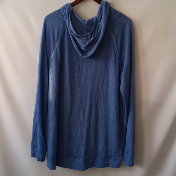 Like-new Women's American Eagle Outfitters XXL Pullover Hooded Blue w/ Pink Hit - Picture 4 of 5